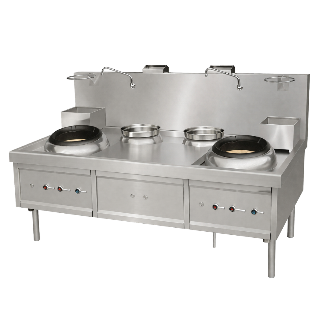 Double Ring Gas Kwali Wok with Pot